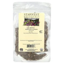 Корень лопуха органический от выпадения и для роста волос, 113г, Starwest Botanicals